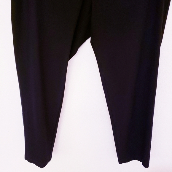 Eileen Fisher Black Pullon Viscose Blend Slim Leg Pants Size L EUC - Picture 6 of 8